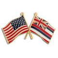 Hawaii & USA Flag Pin